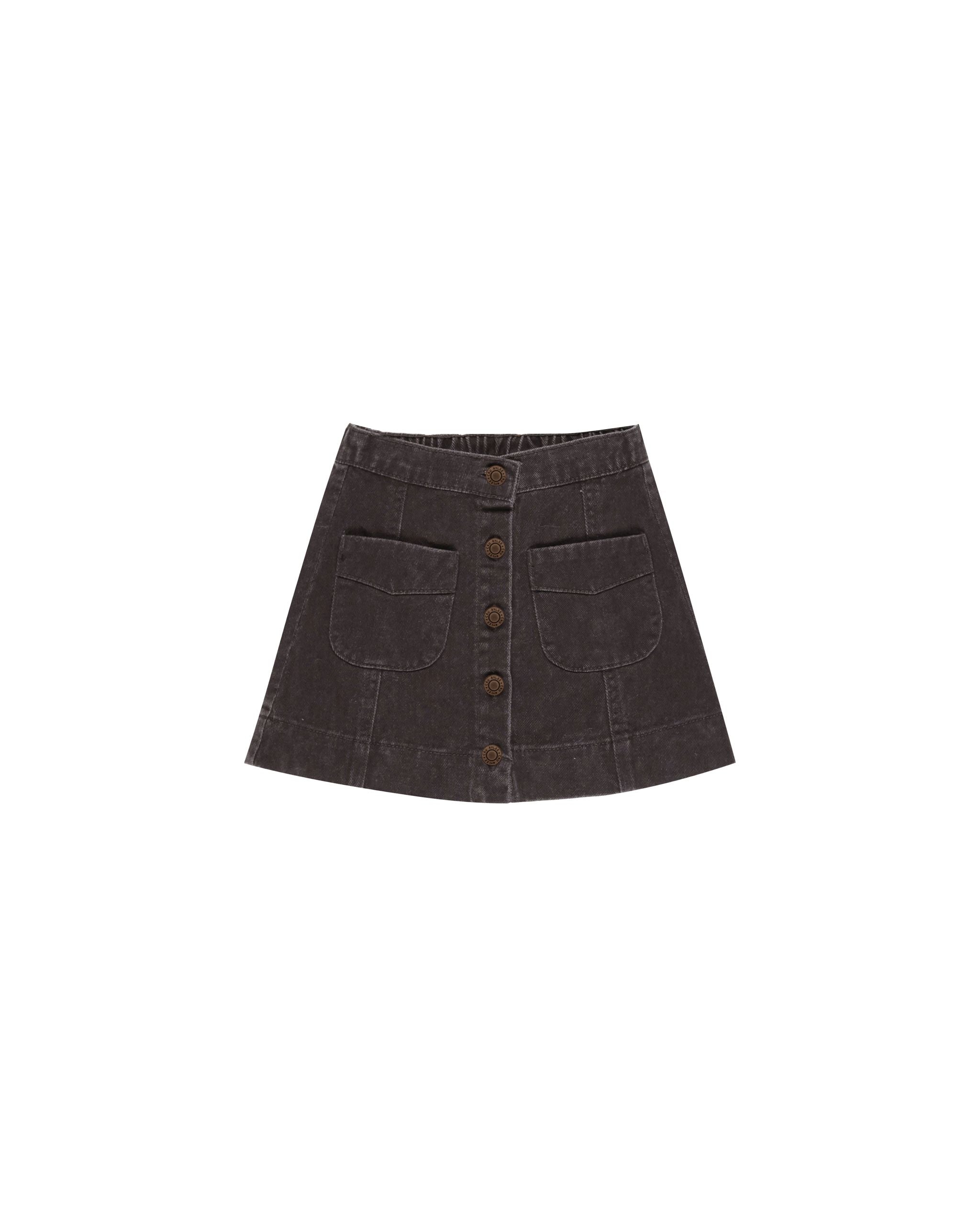 Denver Mini Skirt- Washed Black