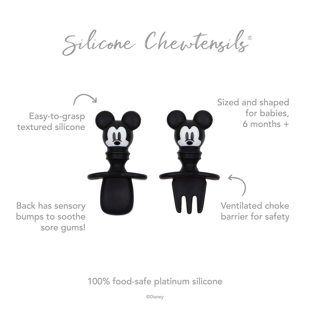 Silicone Chewtensils- Mickey Mouse