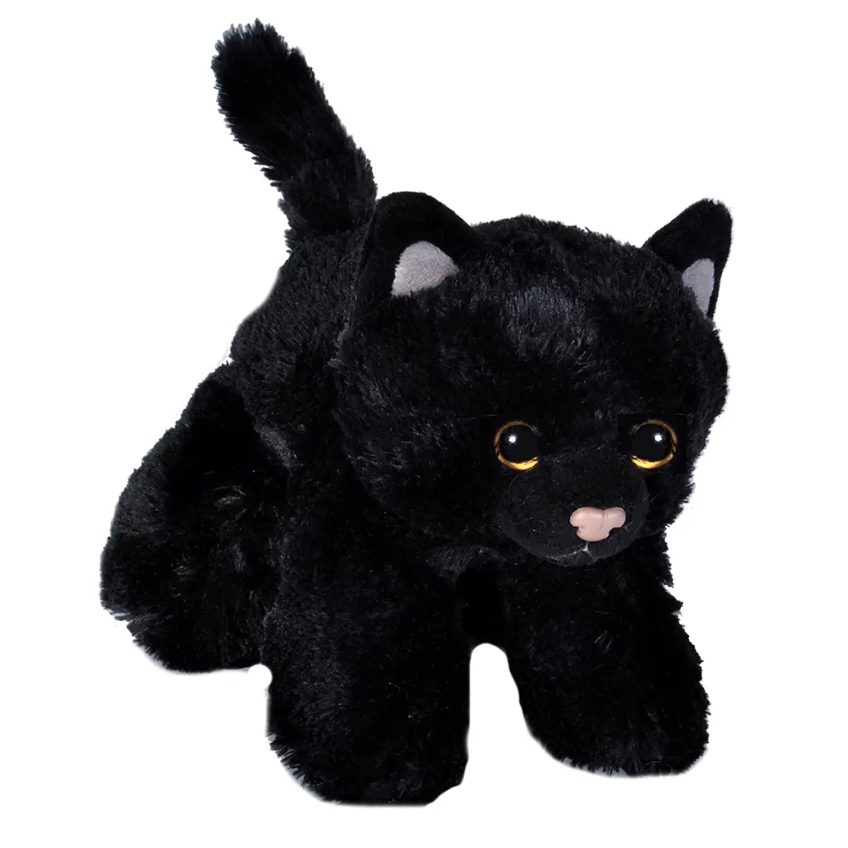 Hug'Ems-Mini Black Cat Stuffed Animal 7"