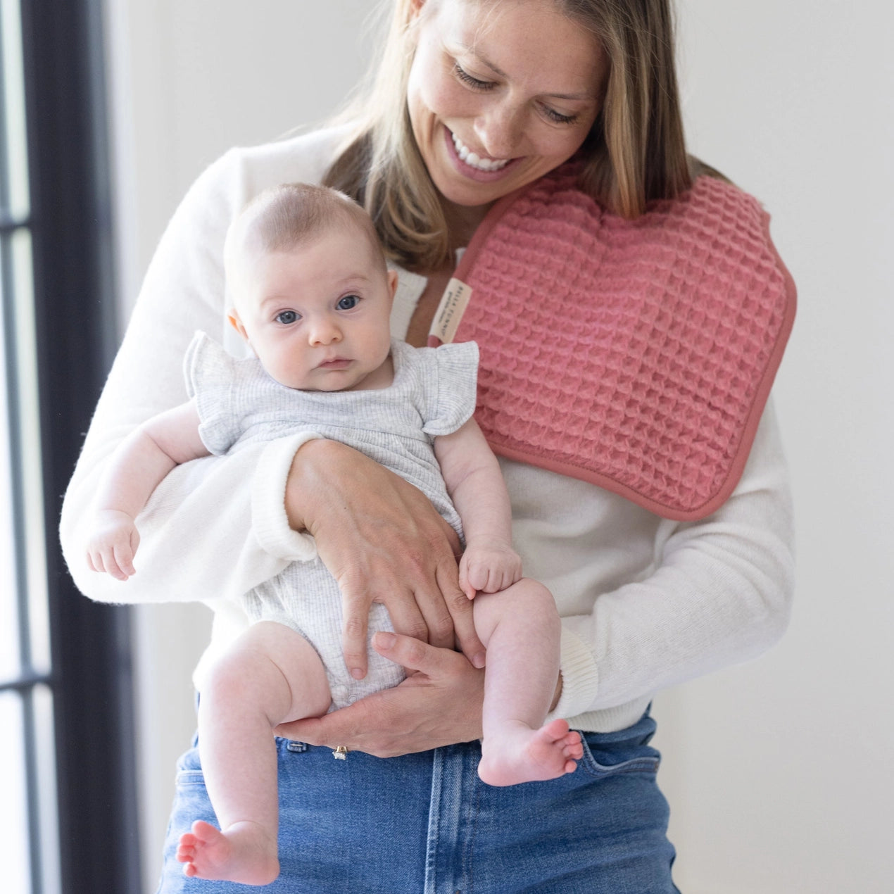 Reversible Bib + Burp Set- Watermelon