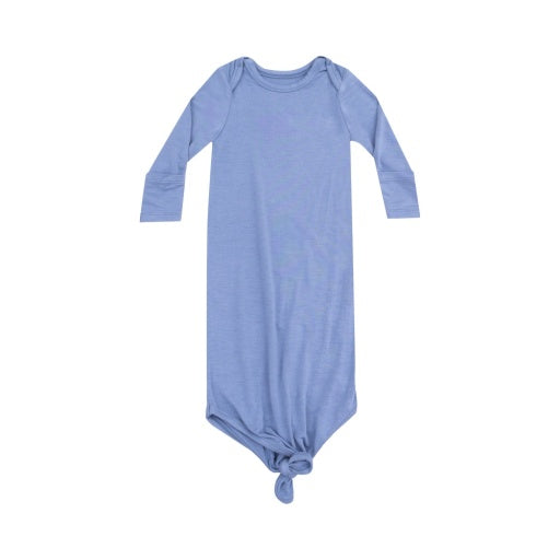 Solid Country Blue Knotted Gown