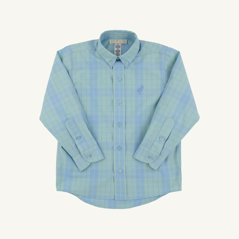 Deans List Dress Shirt | Audubon Park Plaid / Sarasota Sky