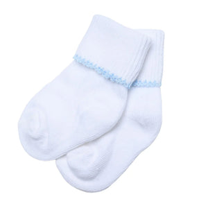 Essentials Socks- White Blue