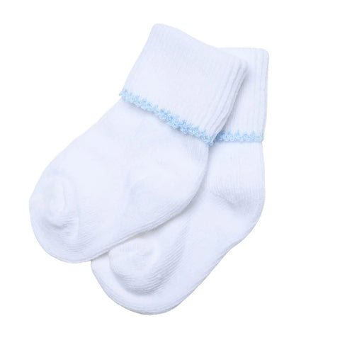 Essentials Socks- White Blue