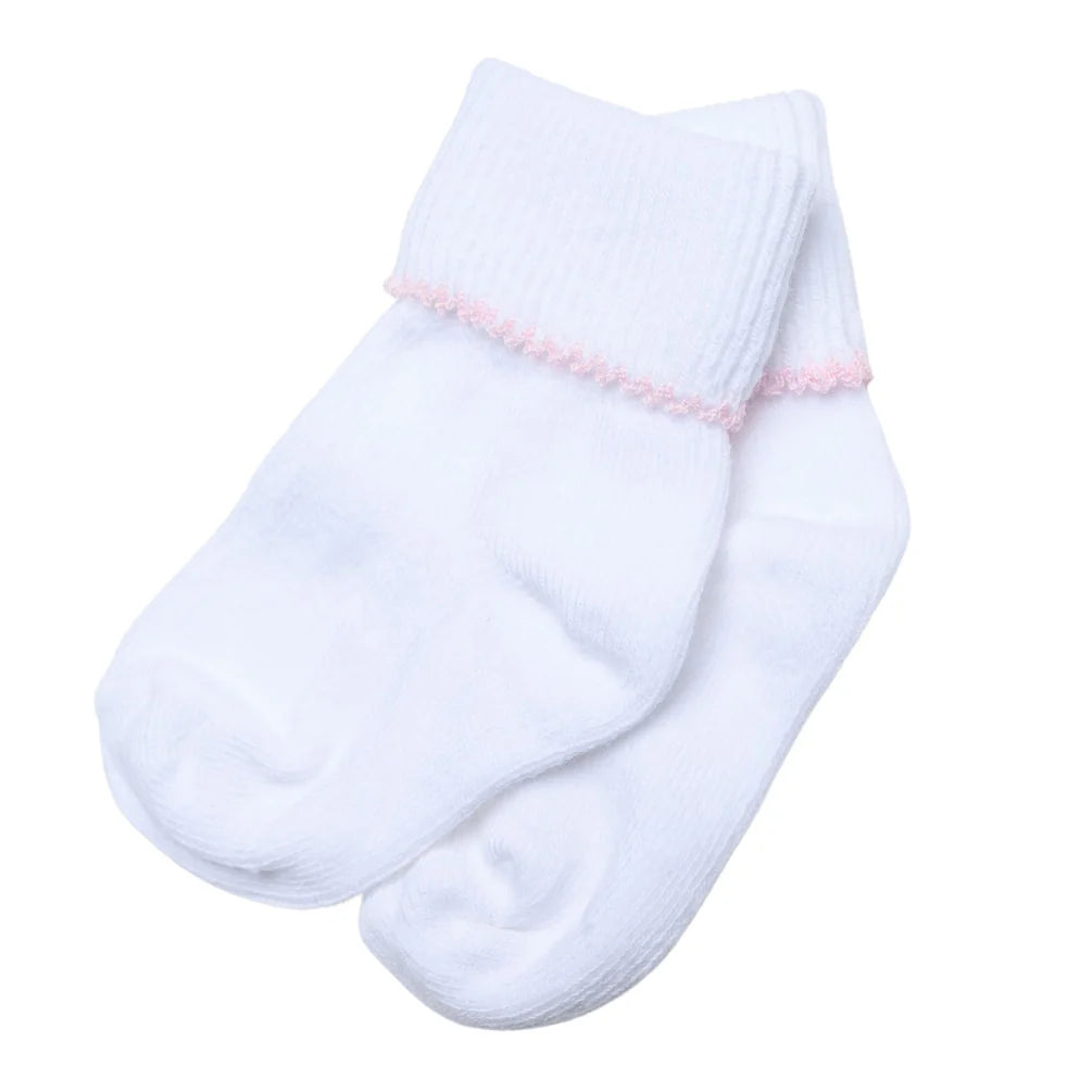 Essentials Socks- White Pink