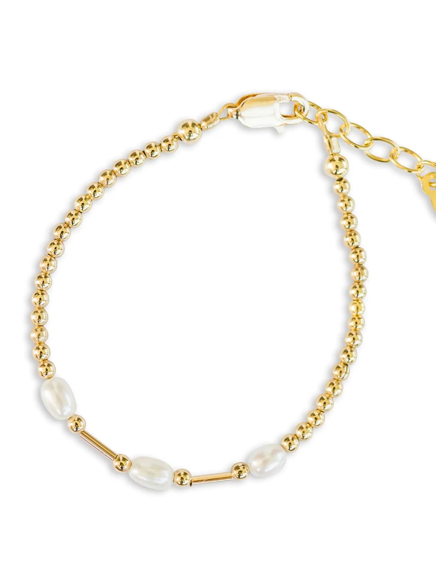 14 K GP Pearl Bracelent- Emery