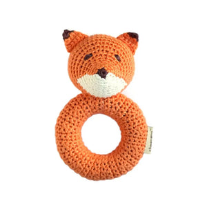 Crocheted Rattle- Fox Ring