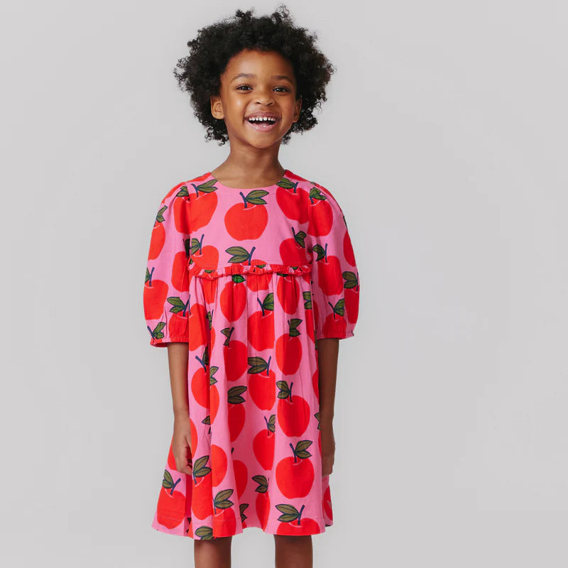 Rowan Dress - Pink Apples