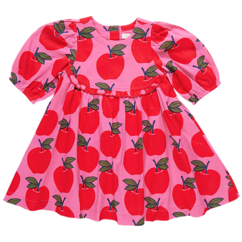 Rowan Dress - Pink Apples