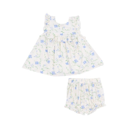 Sweet Vines Ruffle Top/Bloomer- Ivory