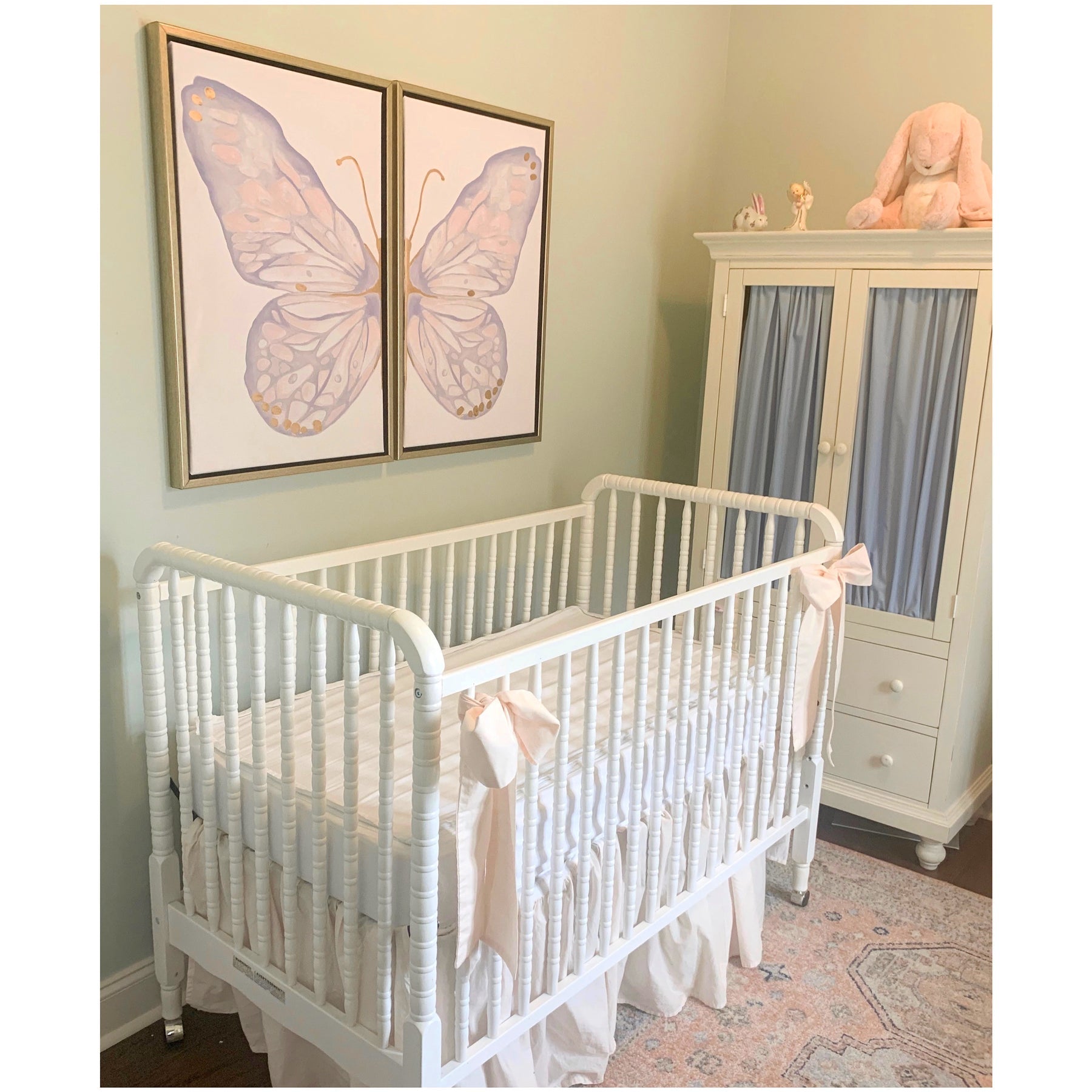 "Blush Butterfly" Split Panel
