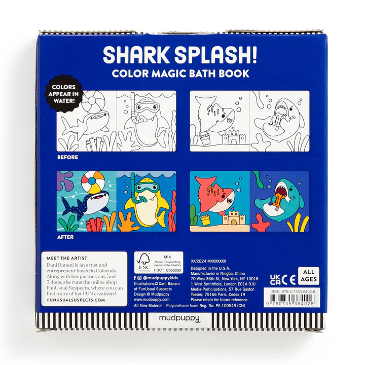 Color Magic Bath Book- Shark Splash!