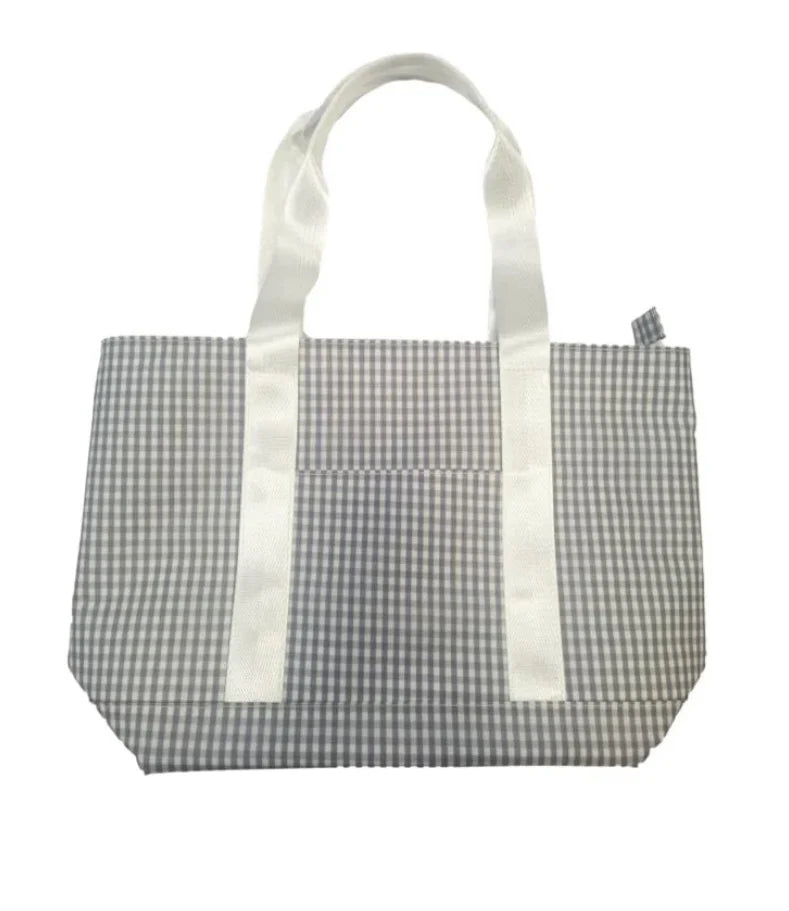 Classic Tote- Gingham Grey