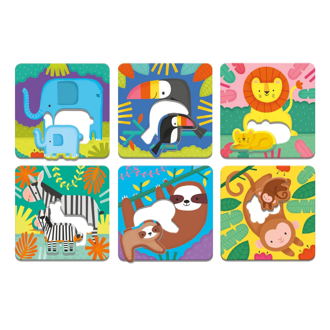 Jungle Babies I Love You Match-Up Puzzles