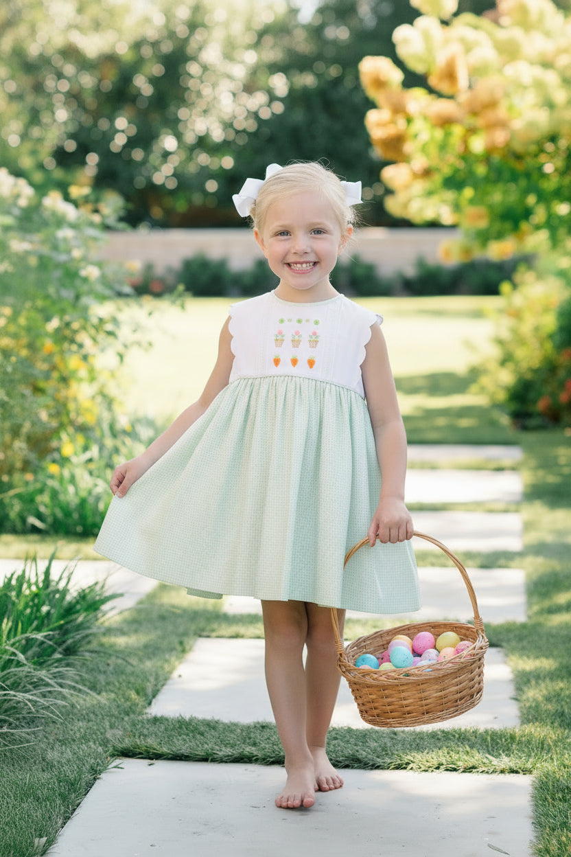 Proper Peony Girls Gia Easter Dress - Green with Embroidery 3T Proper Peony Girls Gia Easter Dress - Green with Embroidery 3T