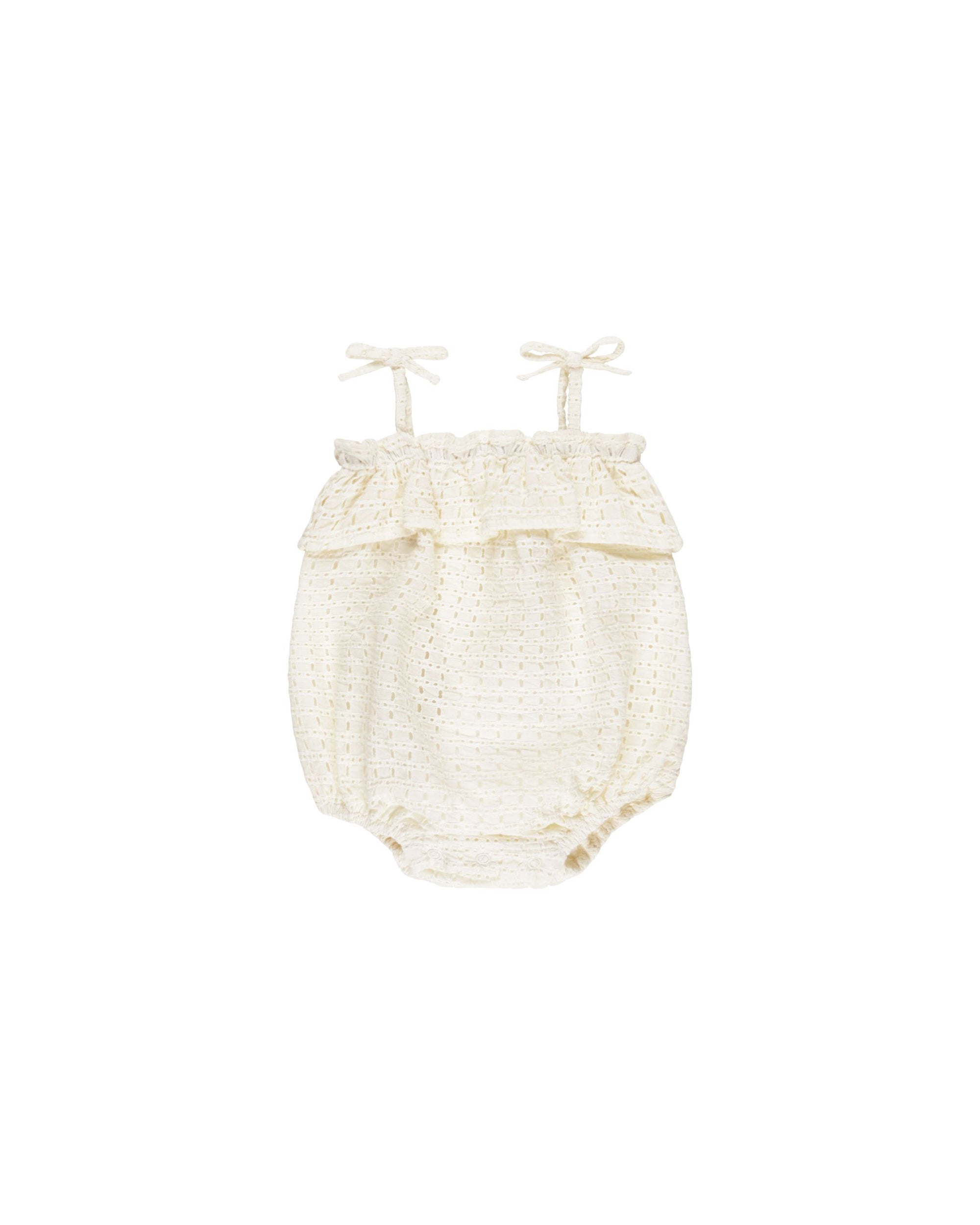 Ruffle Romper- Ivory