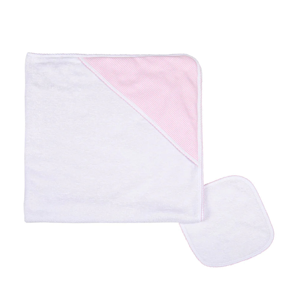 Mini Stripes Towel Set- Pink