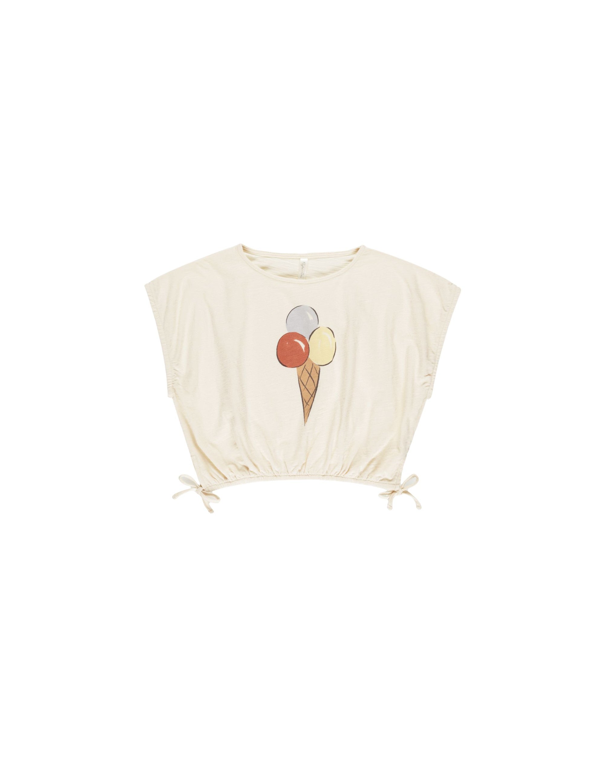 Cropped Cinched Tee- Gelato