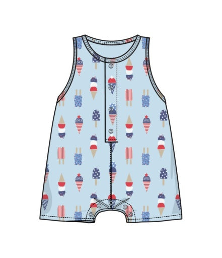 American Ice Cream Sleeveless Shortie Romper