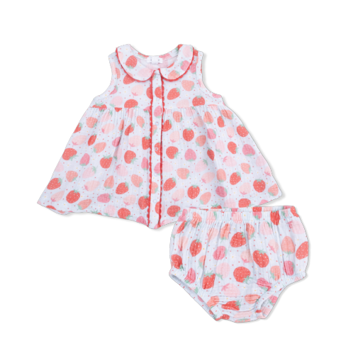 Strawberry Bliss - Jill Dress Sleeveless with Bloomer