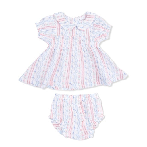 Tulip Stripe - Smocked Dress Set
