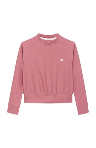 GIRLS DUSTY PINK CREWNECK