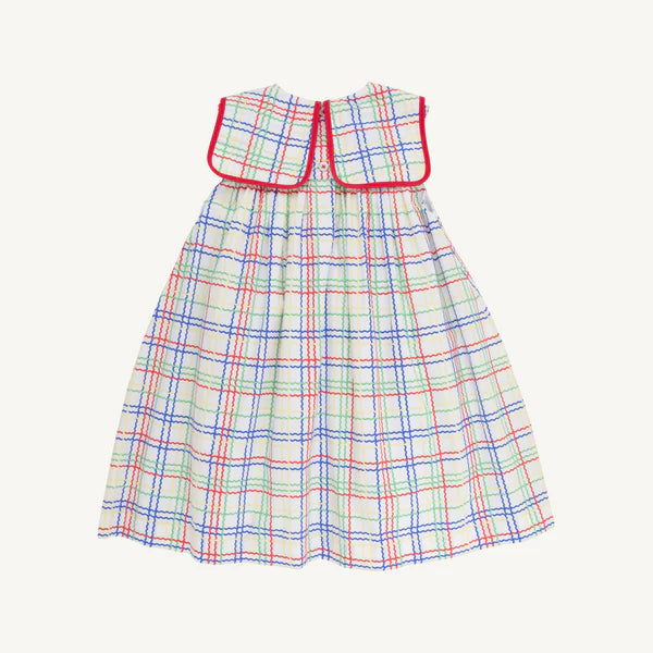 Sleeveless Stewarts Square Collar Dress