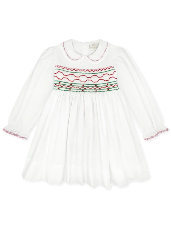 Sadie Dress- Redford Red Smocking