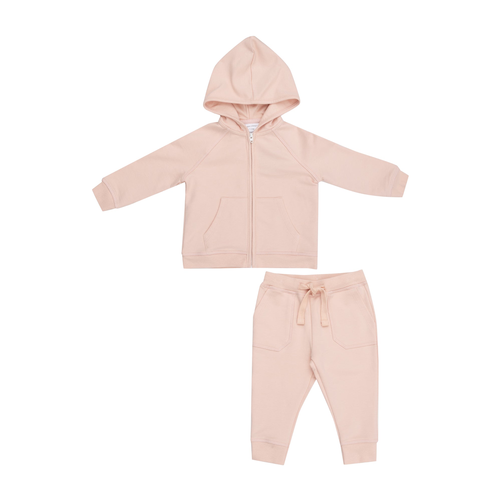 Hoodie/Jogger- French Terry Pink Solid