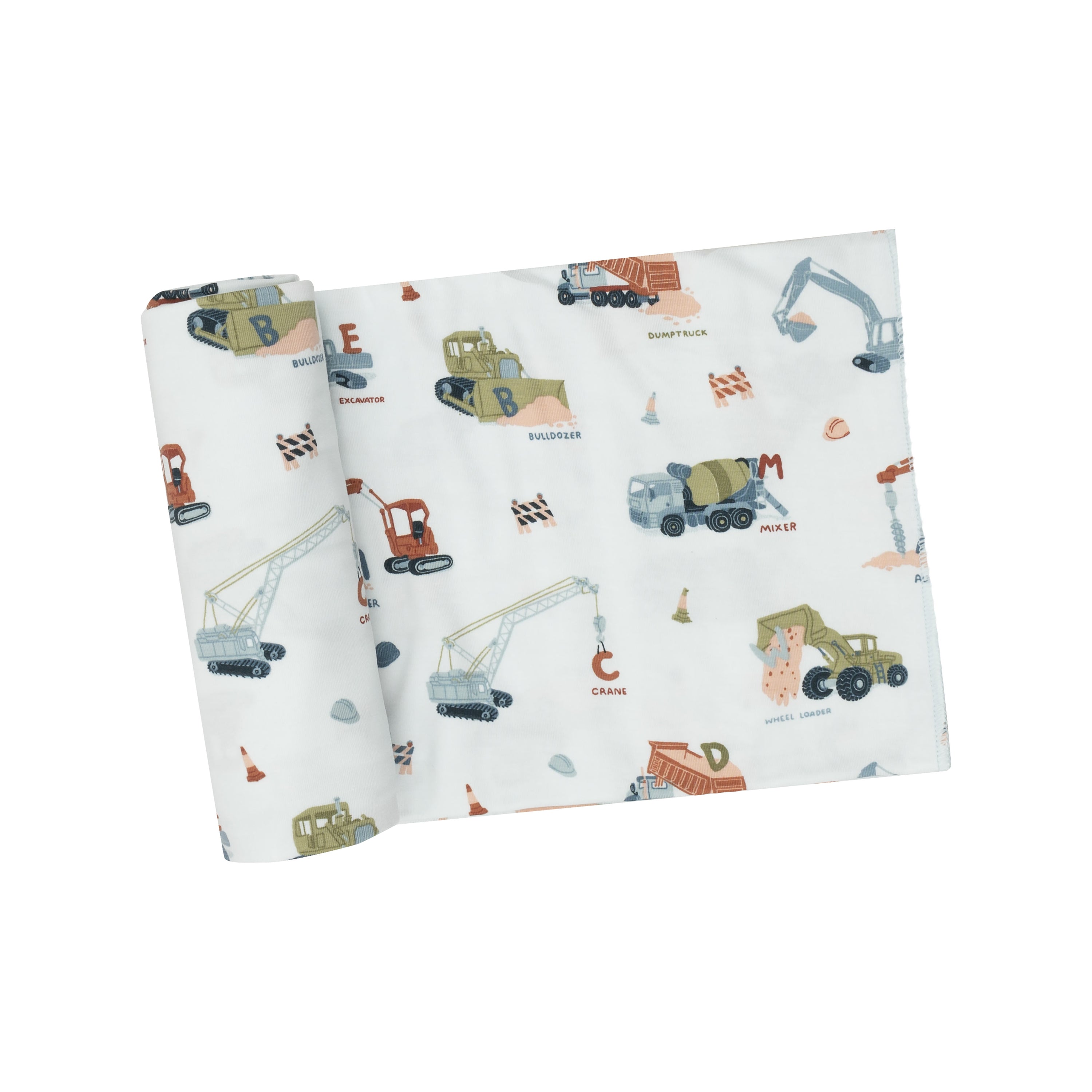 Swaddle Blanket 45x45- Construction Alphabet