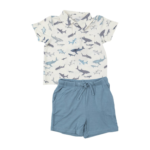 Polo Shirt & Short- Sharks