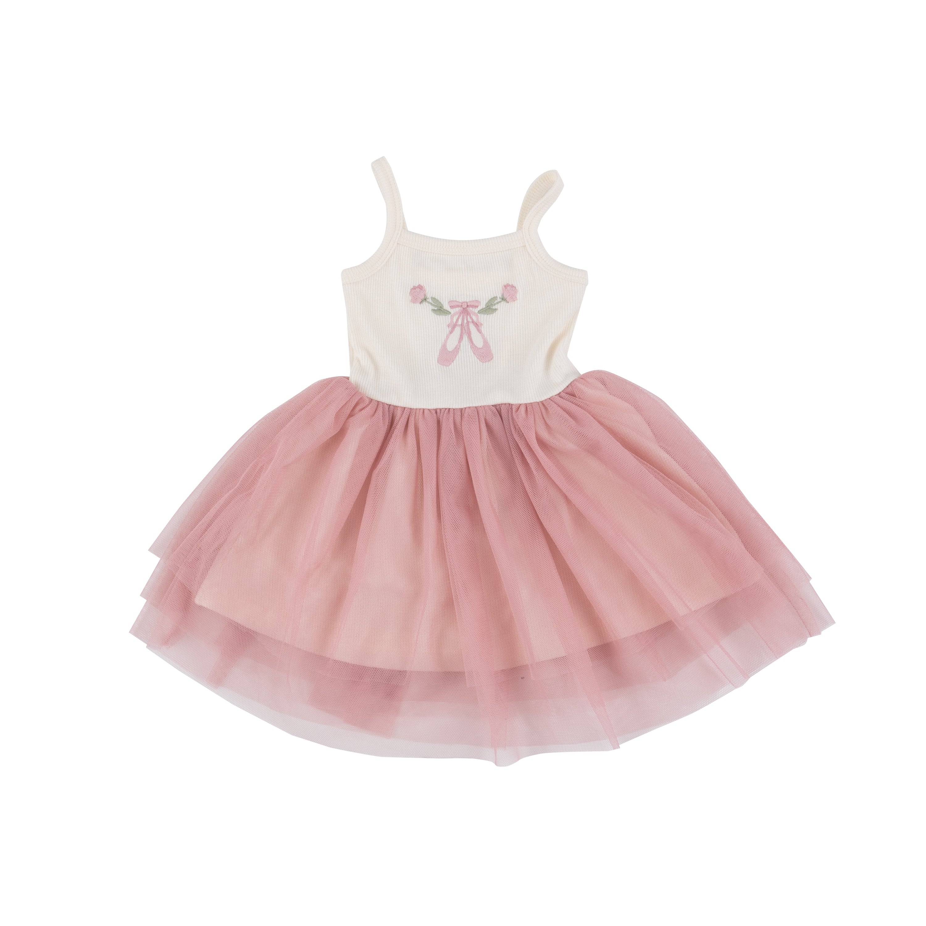 Ballet Slipper Tank Tulle Dress in Sugar Swizzle