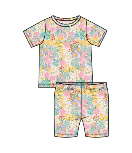 Amelia Floral Short Loungewear Set