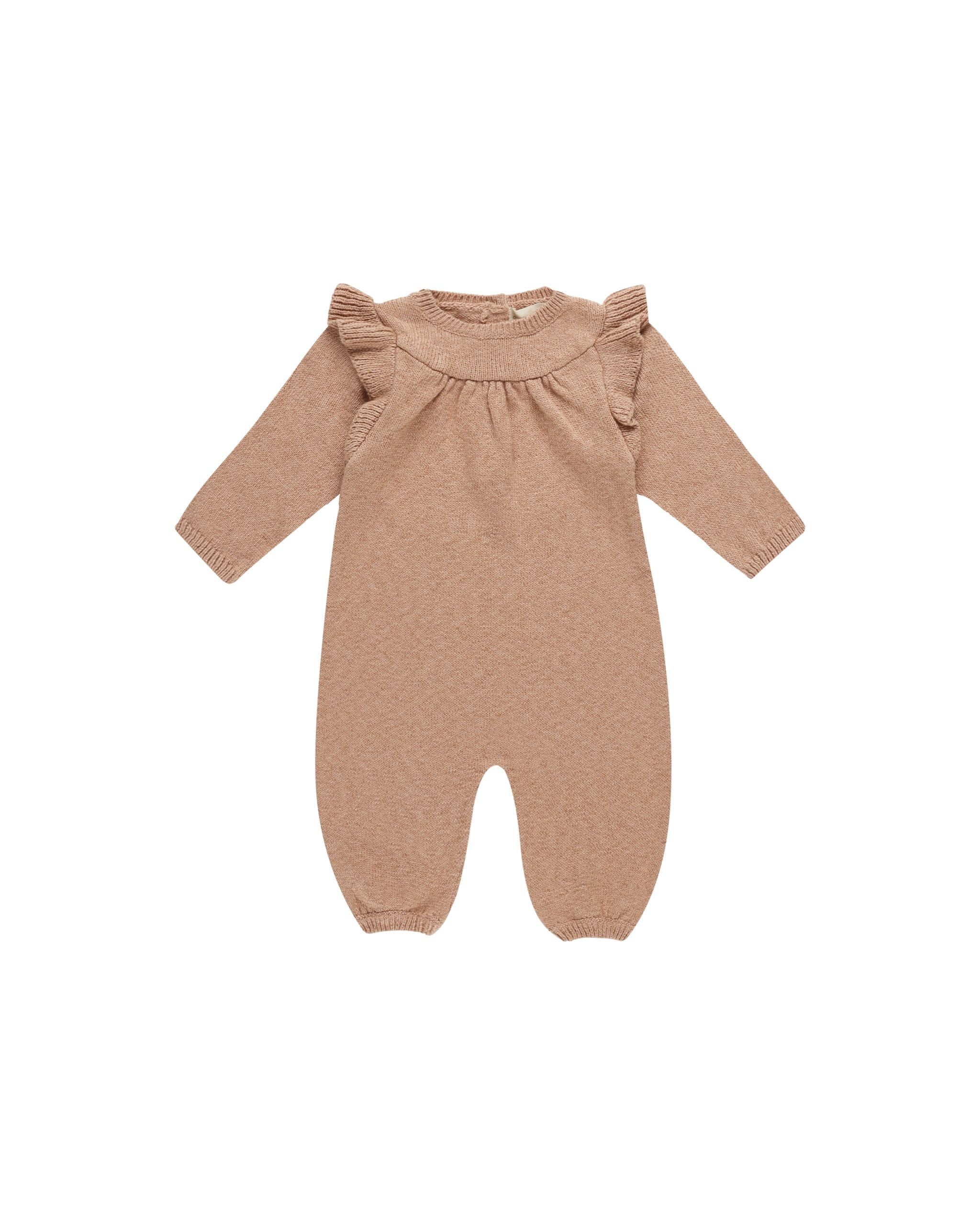 LS Mira Knit Romper- Heathered Rose