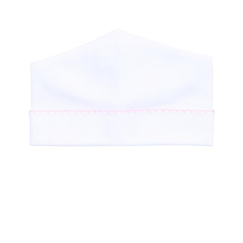 Trim Essentials Hat- White with Pink
