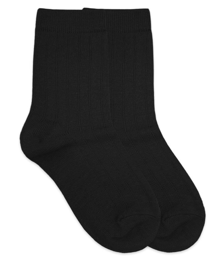 Rib Crew Sock- Black