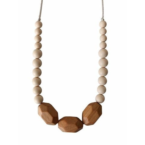 The Austin Teething Necklace- Cream