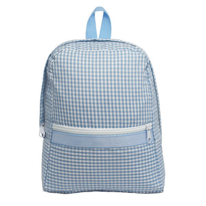 Small Backpack- Baby Blue Gingham