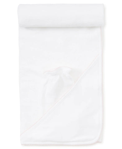 Basic Towel w/ Mitt- White/ Pink
