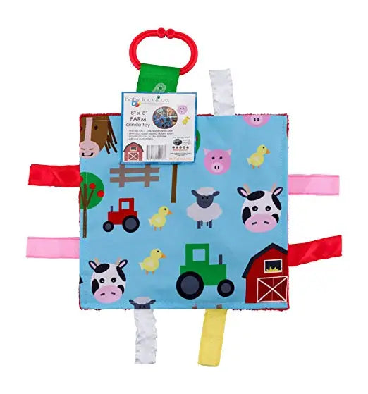 Crinkle Tag Toy -  Farm