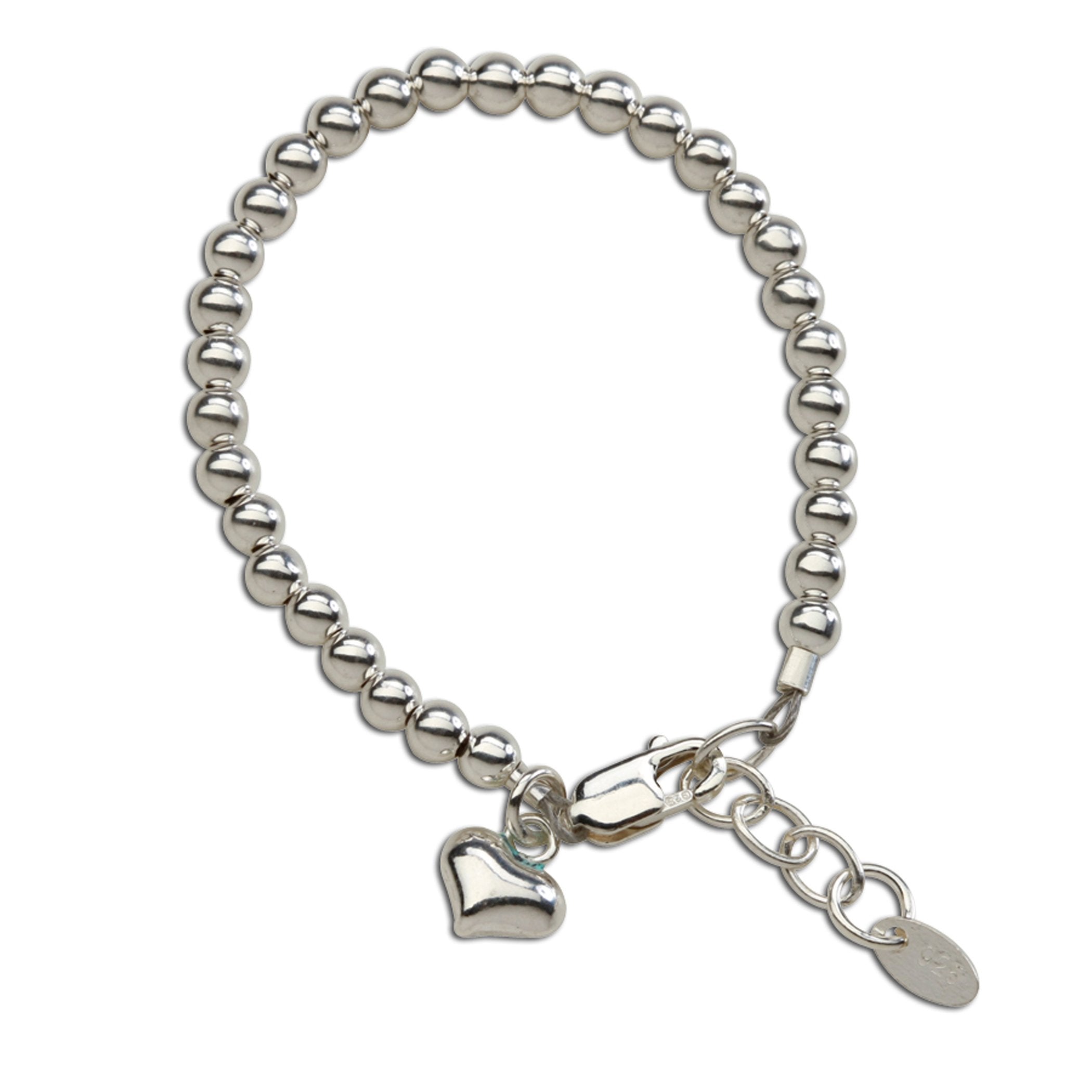 Camry - Sterling Silver Baby or Child's Bracelet with Heart