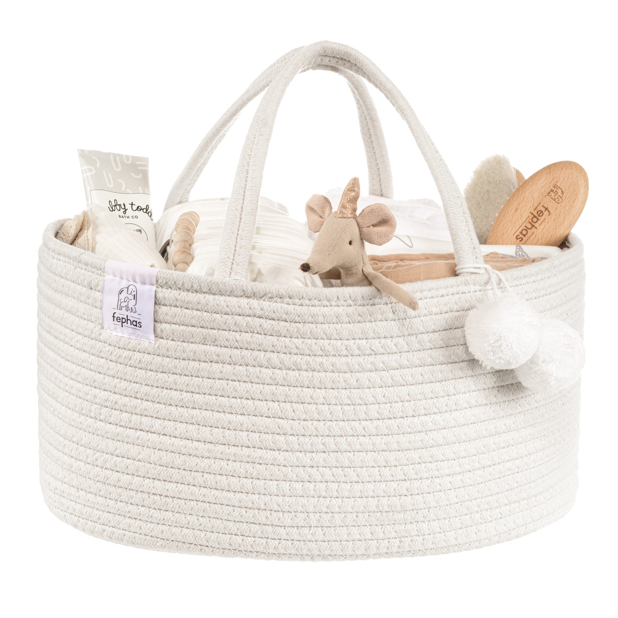 Rope Diaper Caddy- Off-white