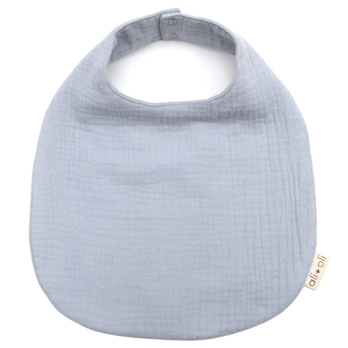 Muslin Cotton Snap Baby Bib - Blue