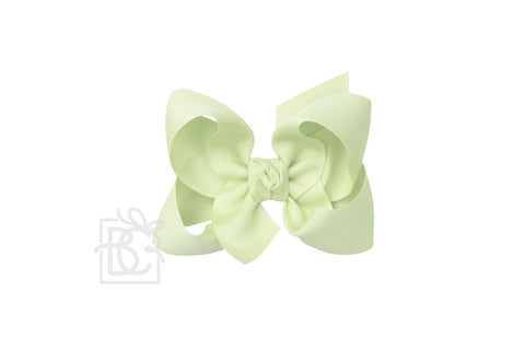 4.5 Bow w/Knot Allig. Clip- Sage