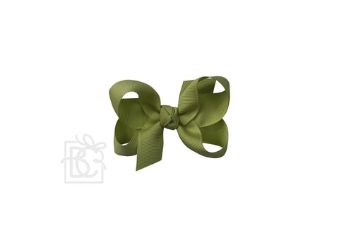 3.5 Bow w/Knot Allig. Clip- Moss