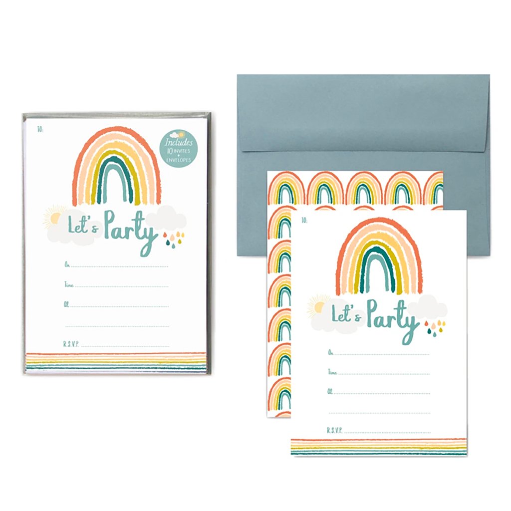 Party Invitations- Little Rainbow