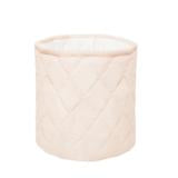 Quilted Muslin Bin Set of 2- Blush Pink/White