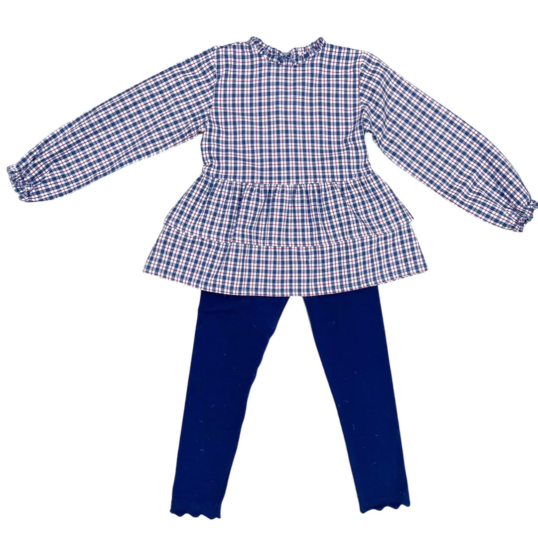 Anabelle Top Blue Plaid
