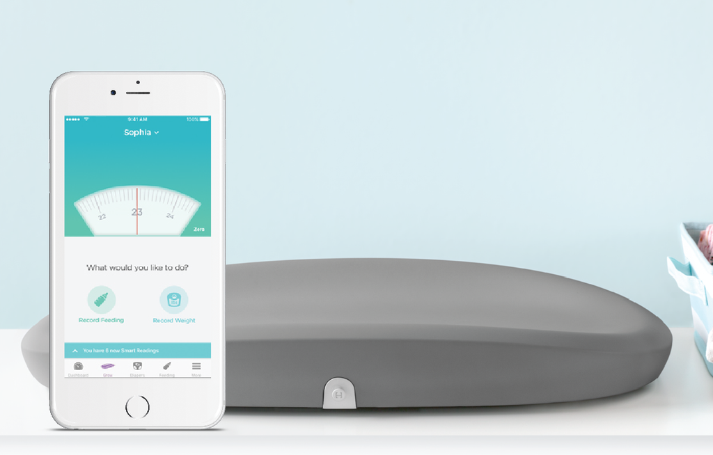 Hatch Grow Smart Changing Pad & Scale- White