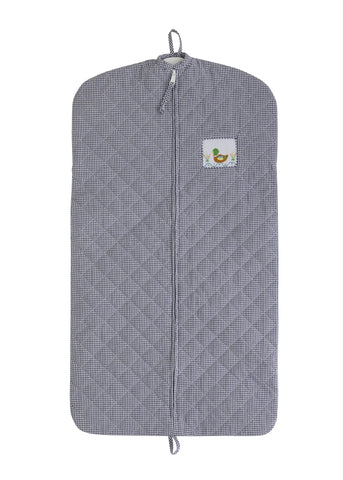 Quilted Luggage Garment Bag - Navy Mallard